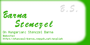 barna stenczel business card